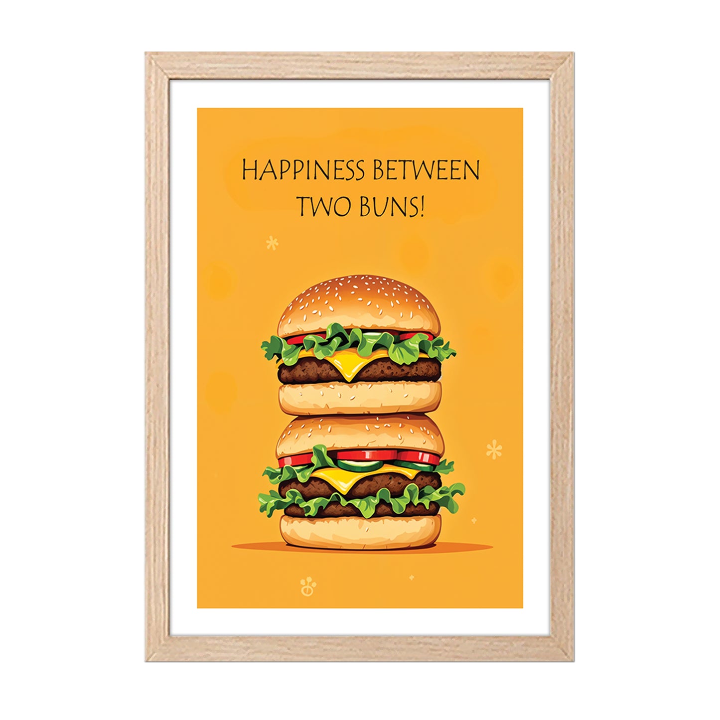 Burger Lover Kitchen Decor Wall Frame