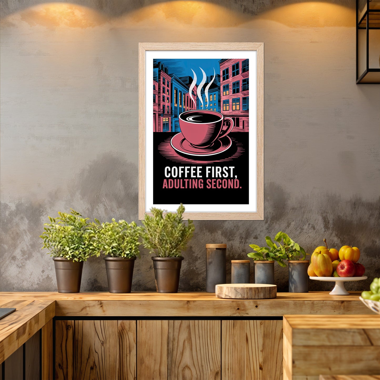 Coffee First Wall Frame