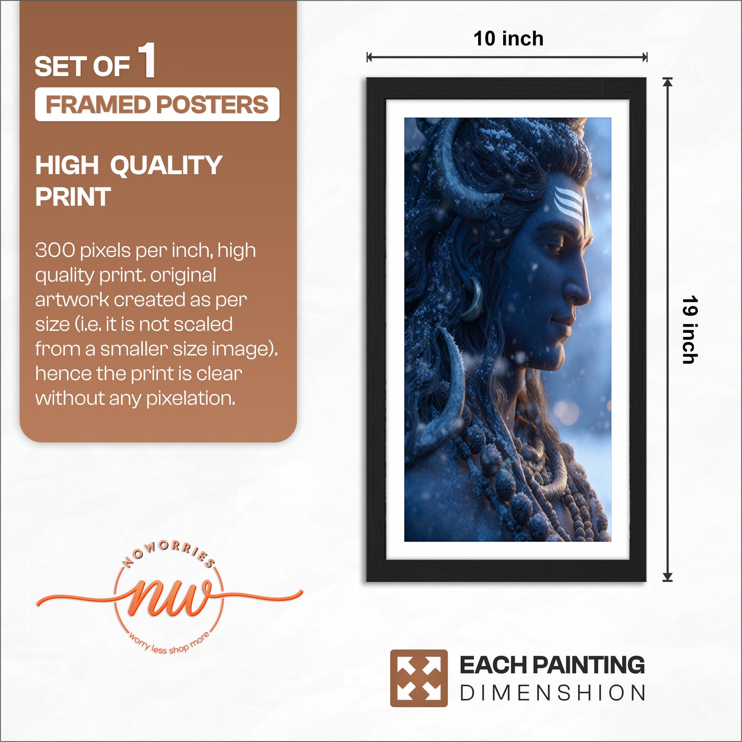 Rudra Shiva Wall Frame