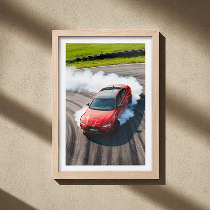 BMW M3 Drift Smoke Wall Frame
