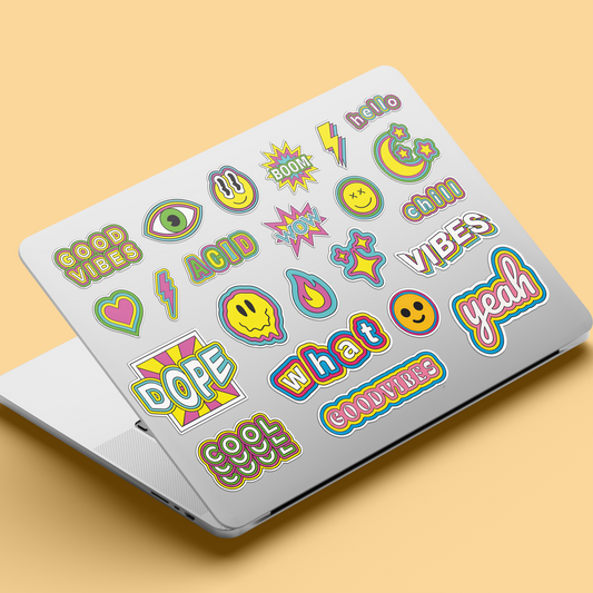 Vibrant Graffiti Quote Sticker Pack