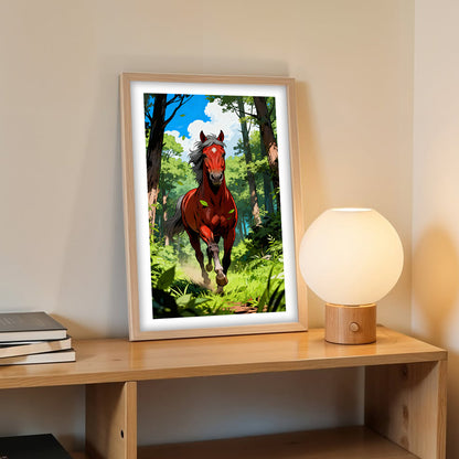 Forest Sprint Stallion Wall Frame