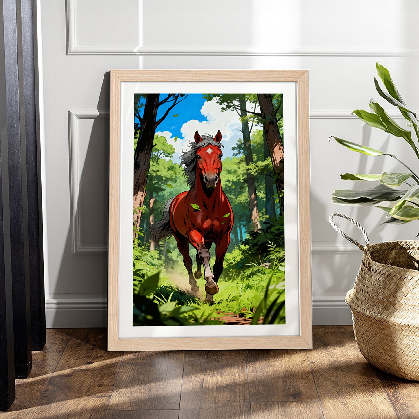 Forest Sprint Stallion Wall Frame