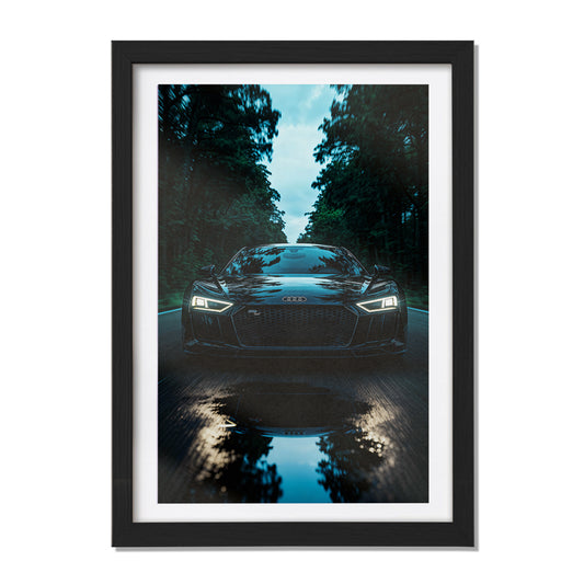 Audi R8 Night Drive Wall Frame