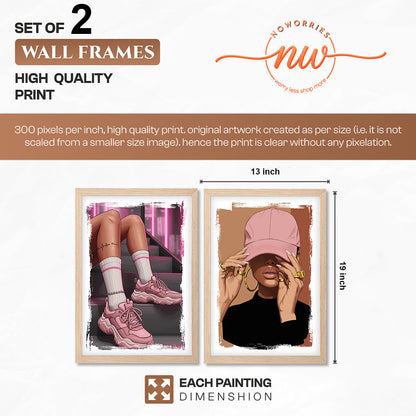 Pink Street Style Wall Art Set