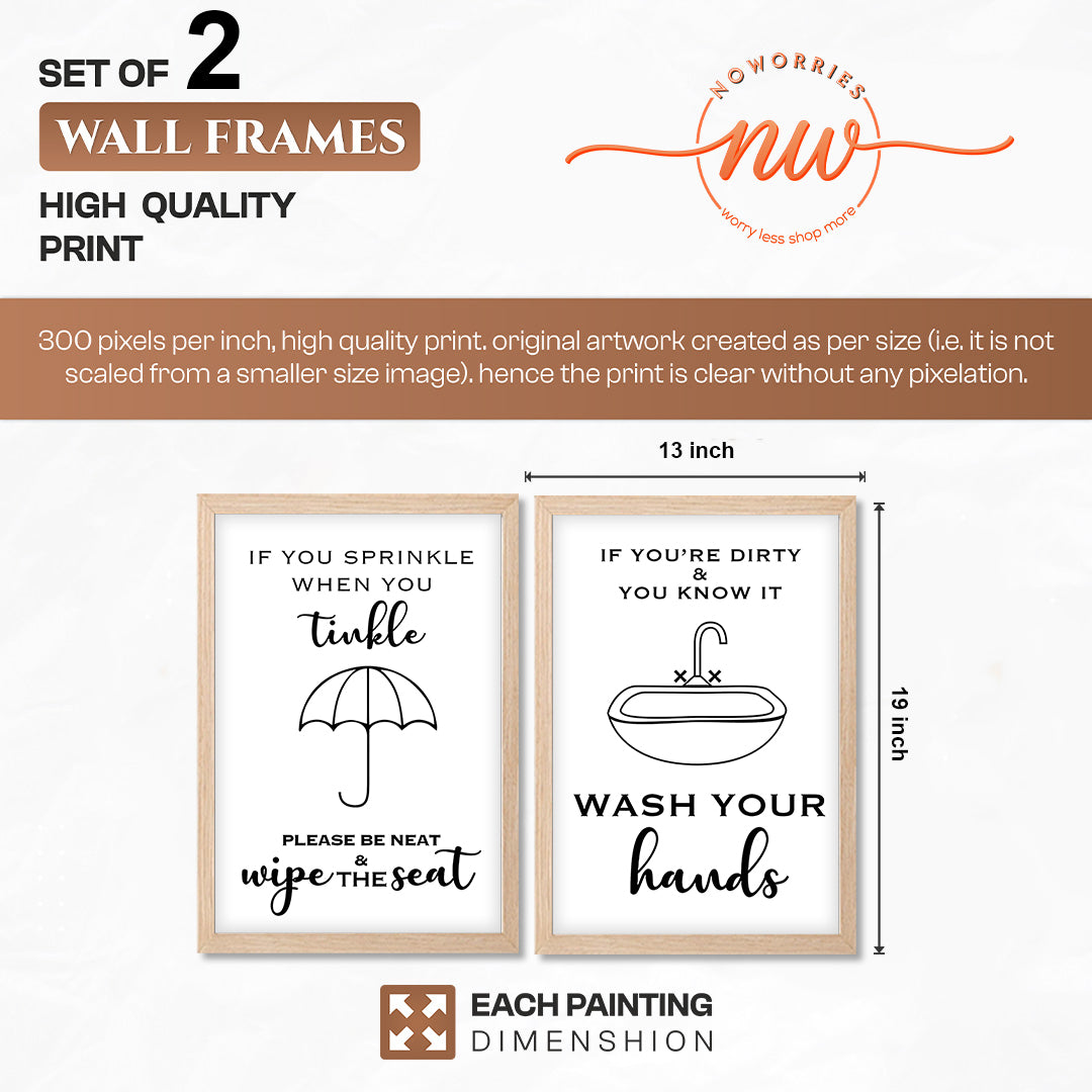 Wash Your Hands Wall Art Set of 2