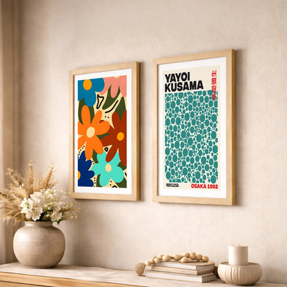 Yayoi Kusama & Floral Modern Art Set