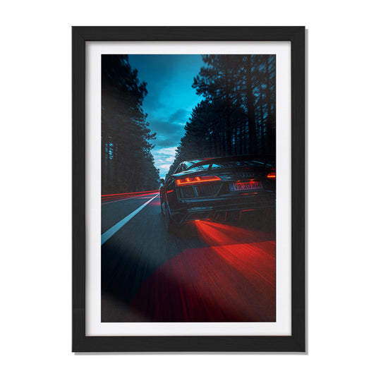 Audi R8 Tail Blaze Wall Frame