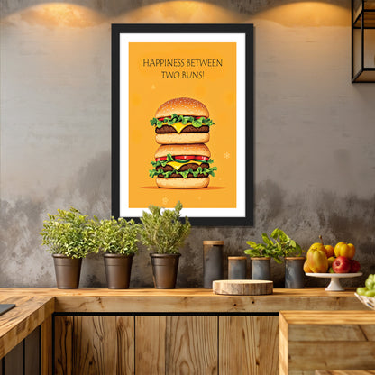 Burger Lover Kitchen Decor Wall Frame