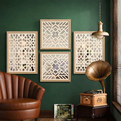 Heritage Star Mirror Art Set of 4