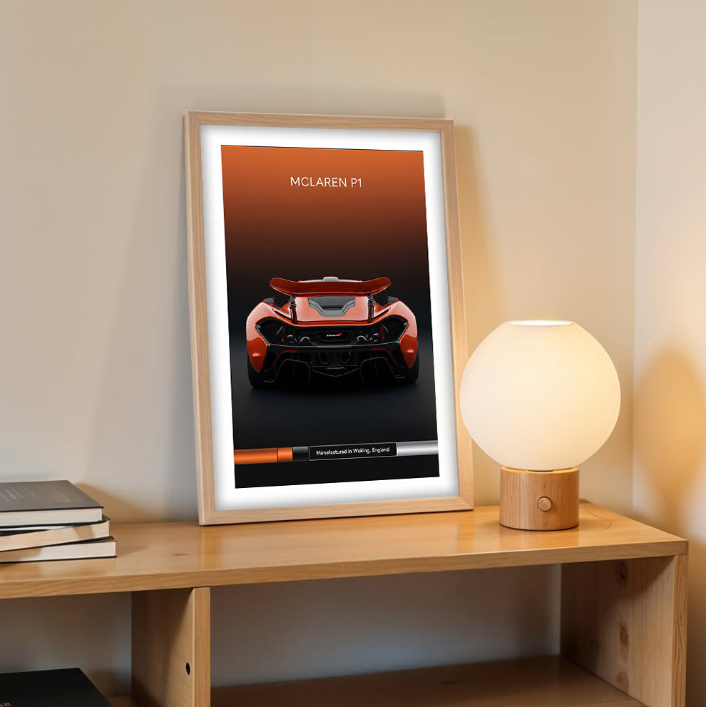 McLaren P1 Rearview Wall Frame
