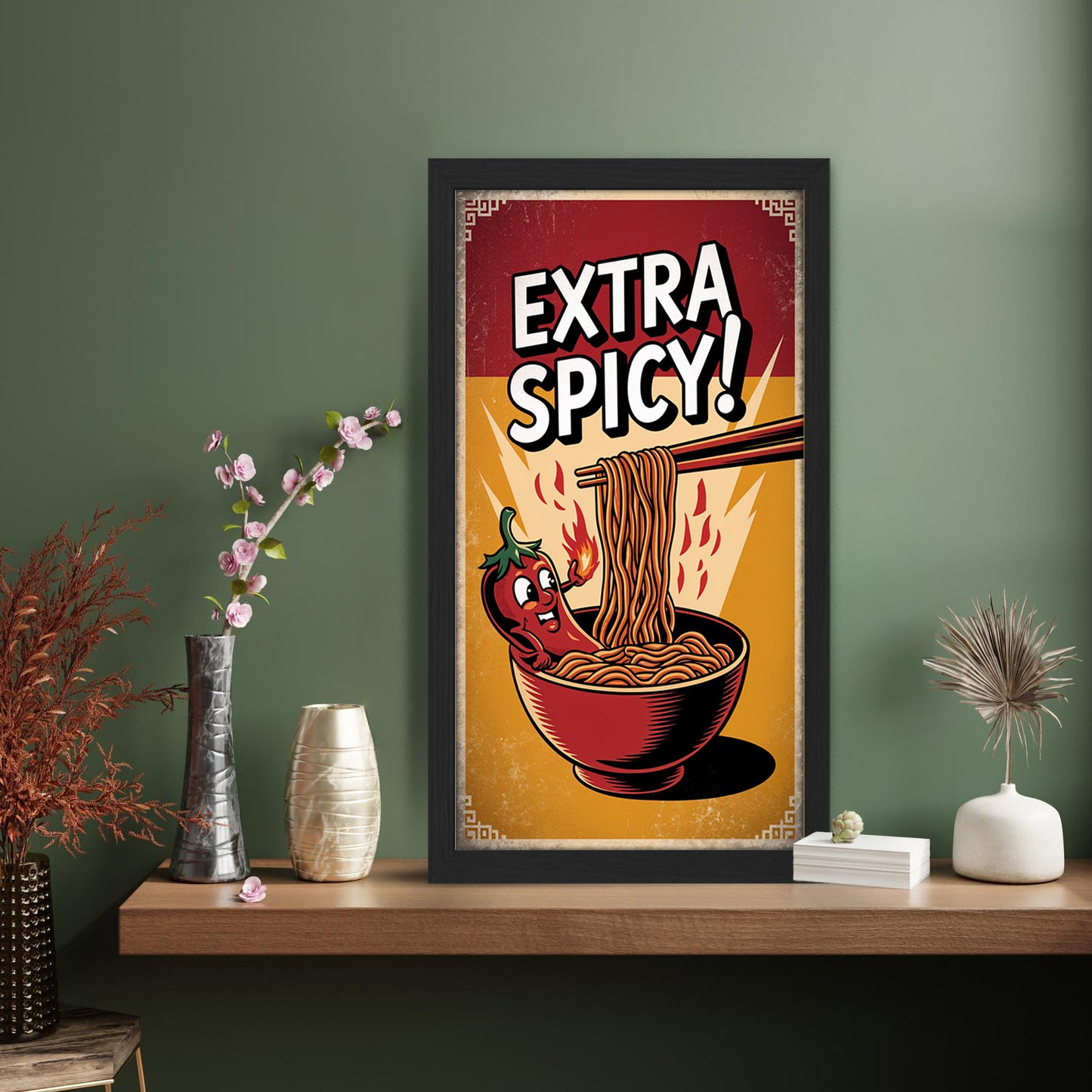Extra Spicy Noodles Wall Frame