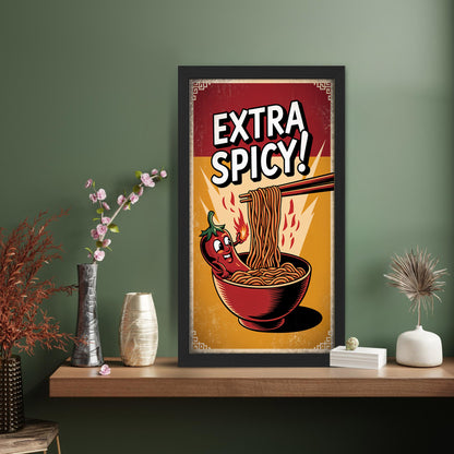 Extra Spicy Noodles Wall Frame