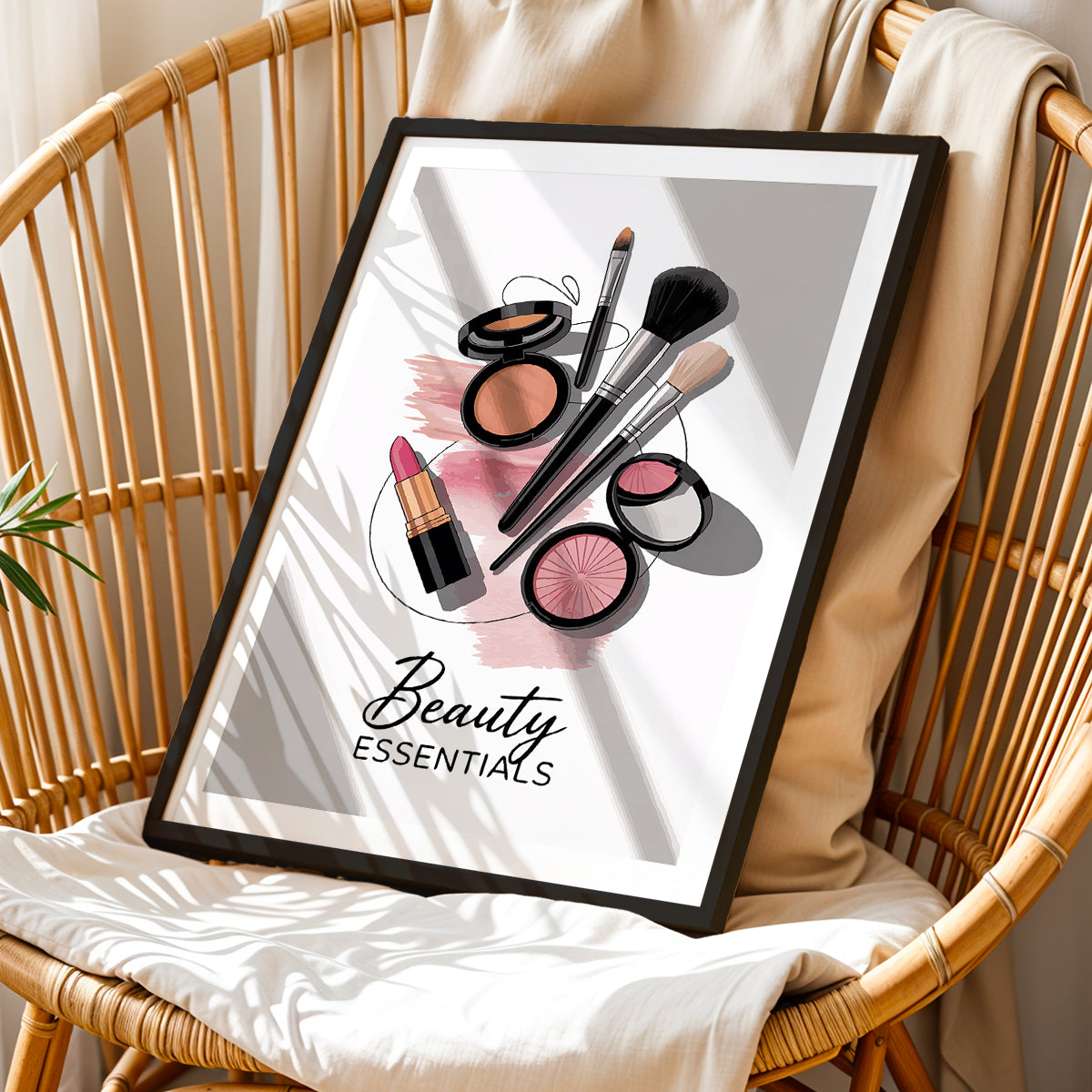 Beauty Essentials Makeup Framed Wall Art Print
