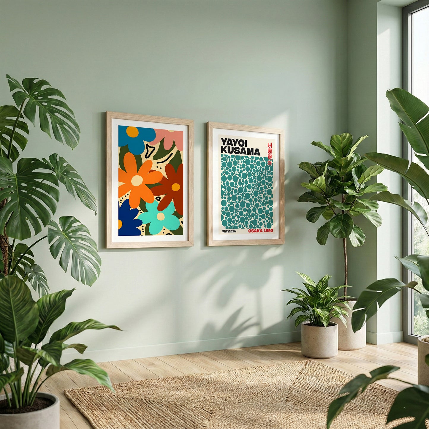 Yayoi Kusama & Floral Modern Art Set