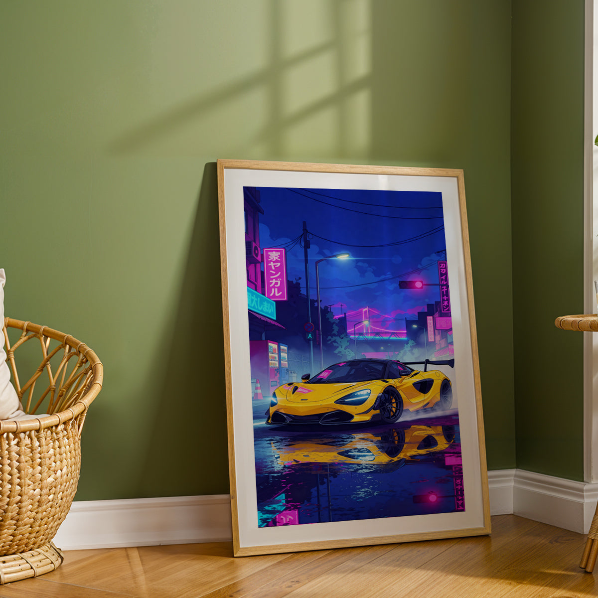 Retro Neon Speed Wall Frame