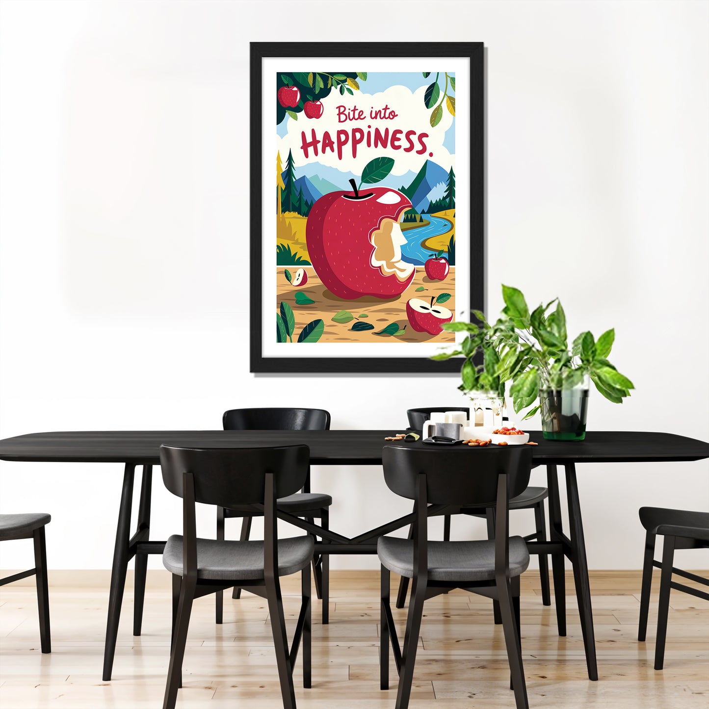 Bite Into Happiness Wall Frame