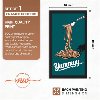 Yummy Spaghetti Wall Frame
