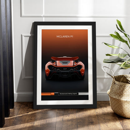 McLaren P1 Rearview Wall Frame
