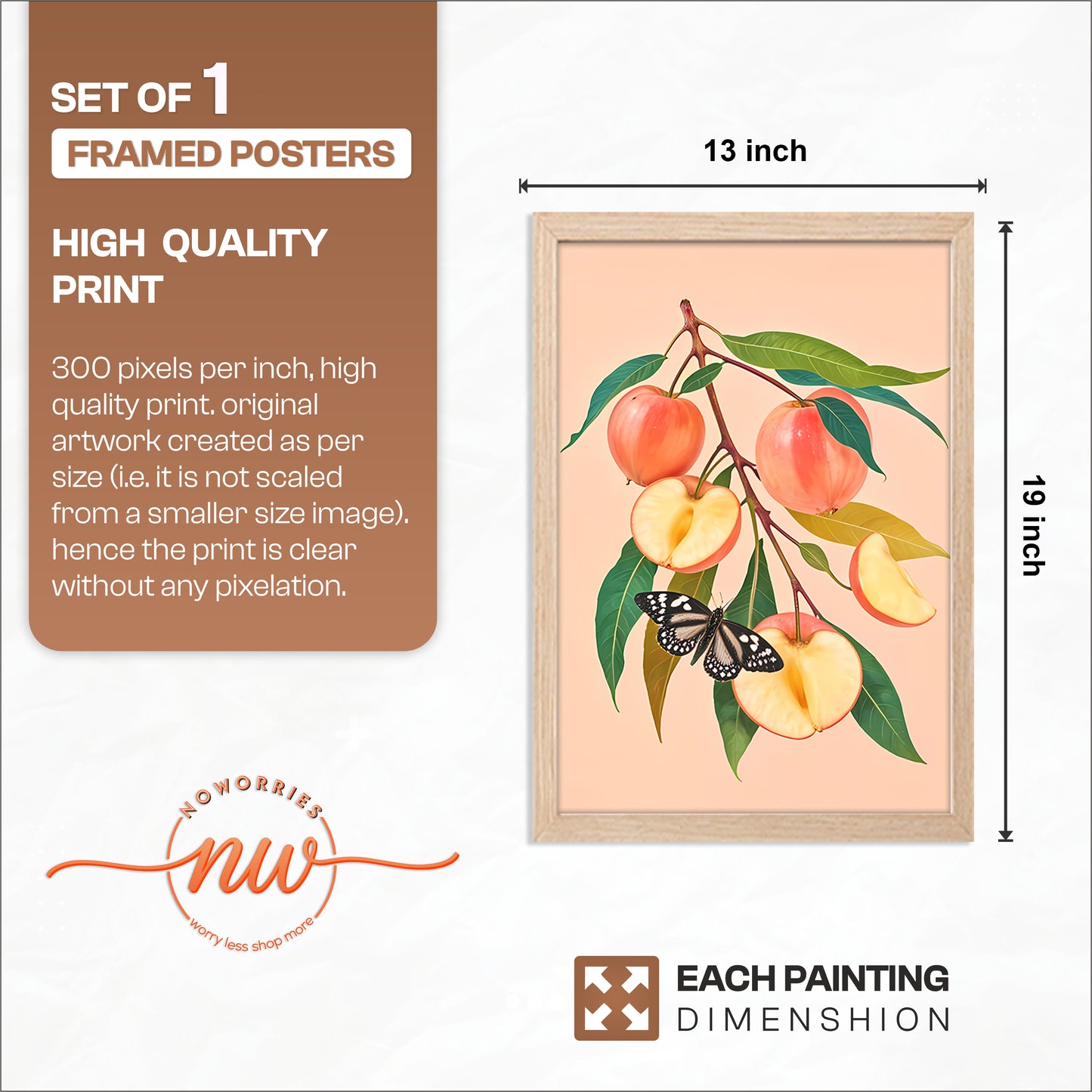 Peach Blossom Wall Frame