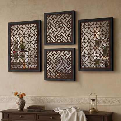 Regal Mirror Art Set of 4