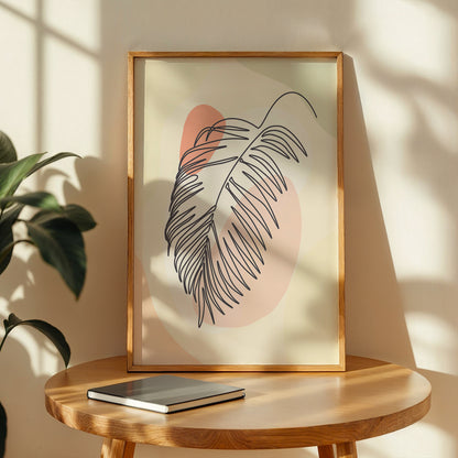 Minimalist Palm Leaf Wall Frame