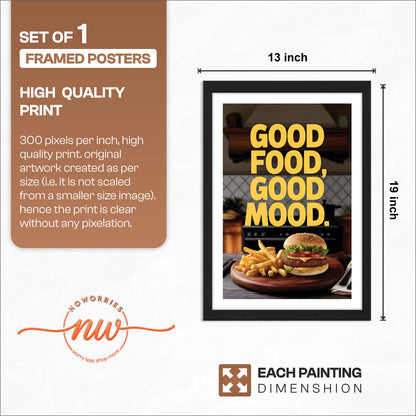 Good Food, Good Mood Wall Frame