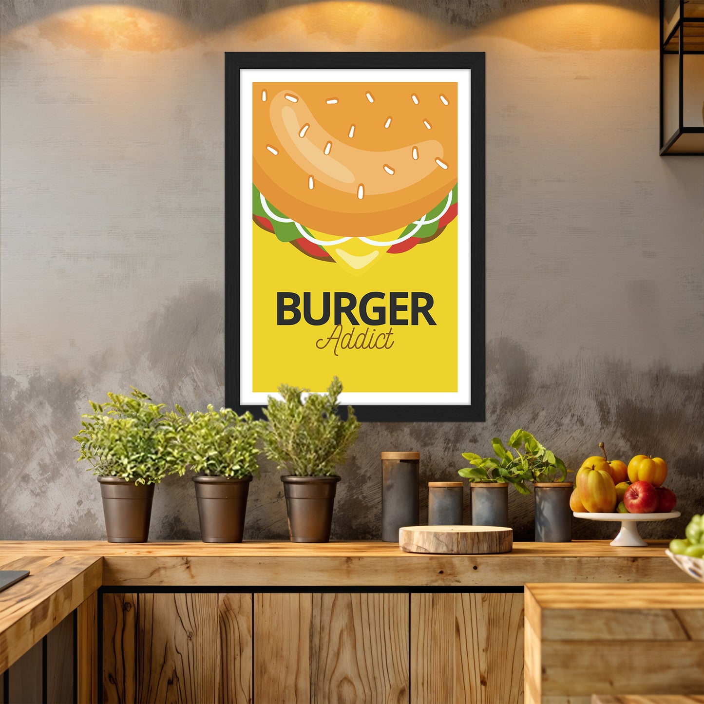 Burger Addict Wall Frame