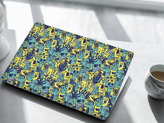 Neon Pop Doodle Laptop Skin