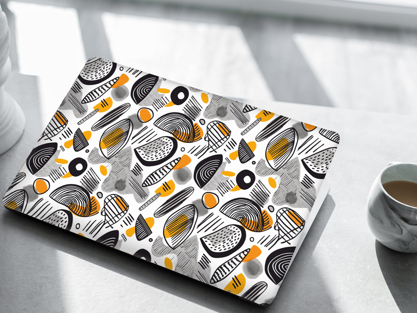 Modern Abstract Shapes Laptop Skin