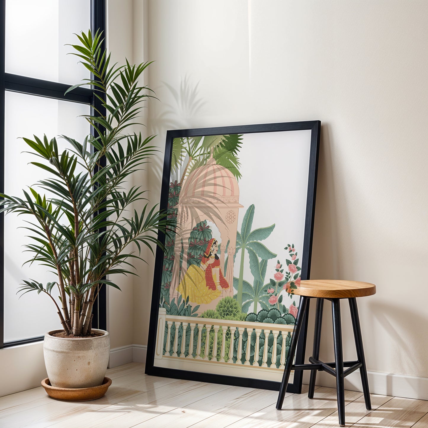 Indian Royal Garden Wall Frame