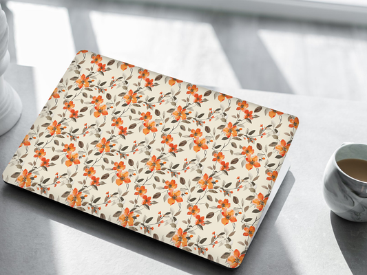 Peach Blossom Pattern Laptop Skin