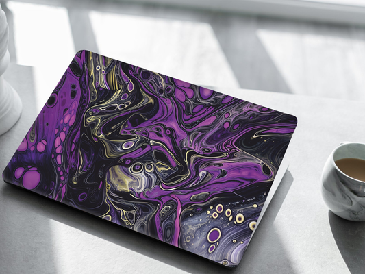 Purple Fluid Art Laptop Skin