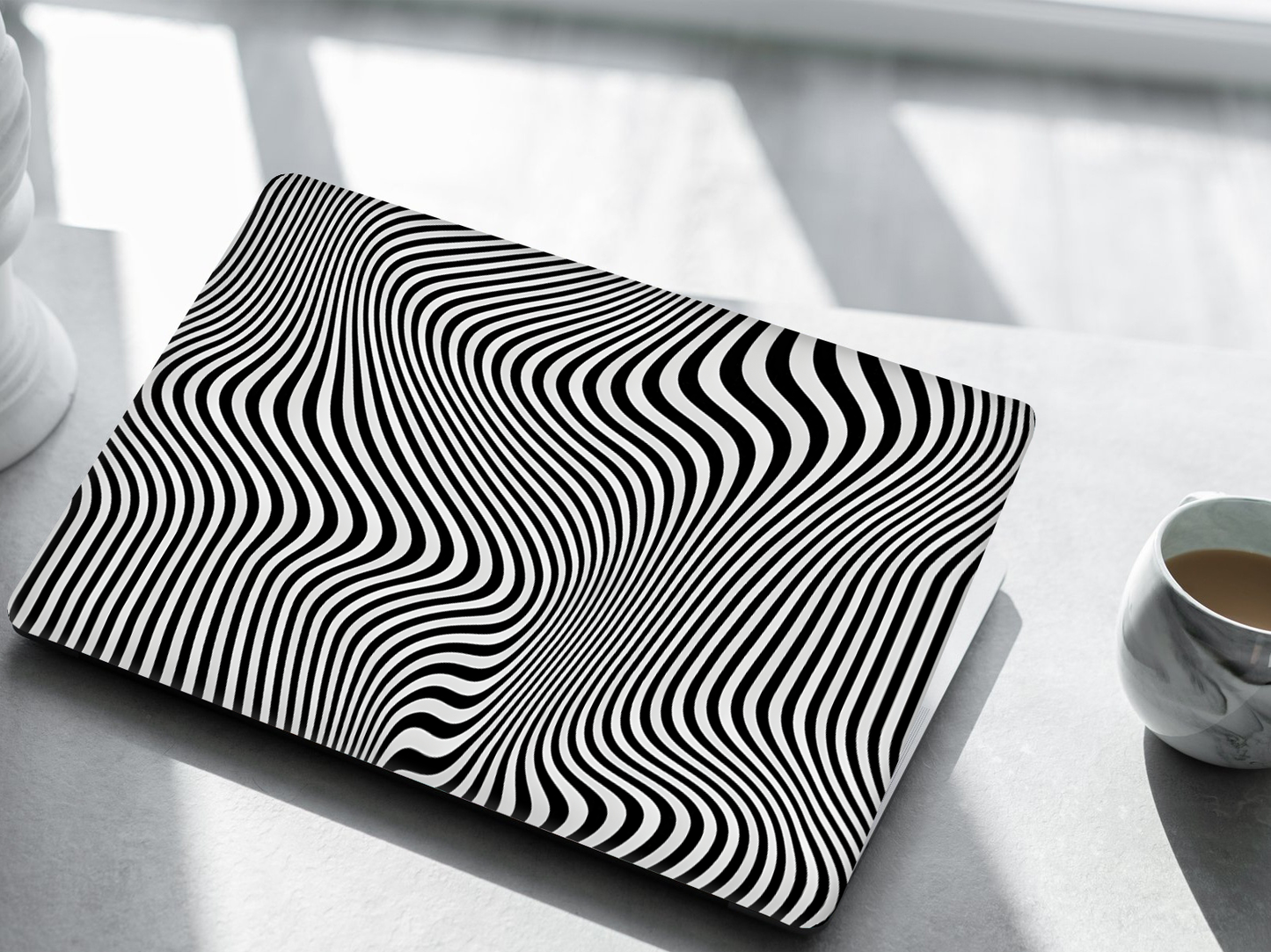 Optical Wave Pattern Laptop Skin