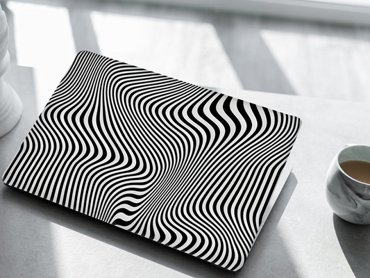 Optical Wave Pattern Laptop Skin
