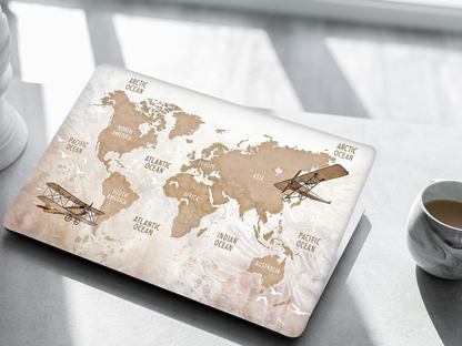 Classic Explorer World Map Laptop Skin