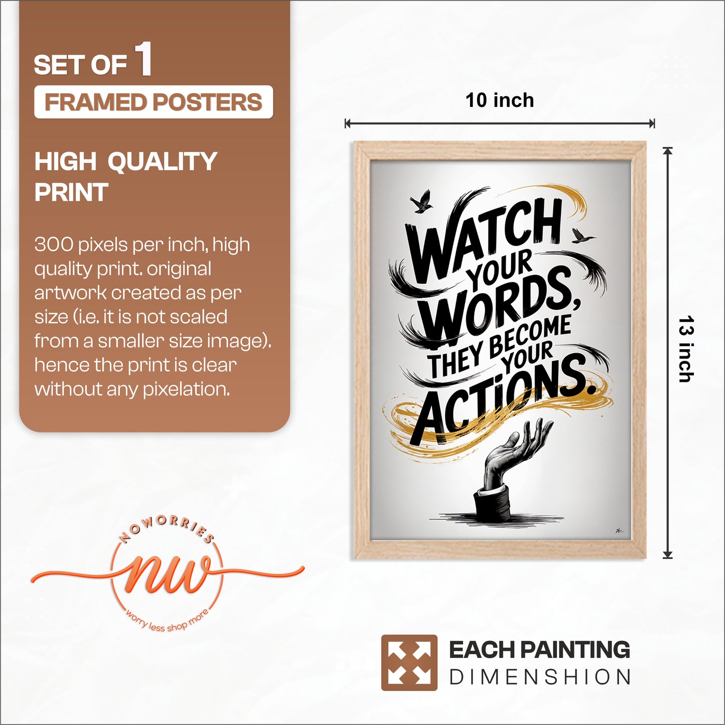 Watch Your Words Inspirational Poster