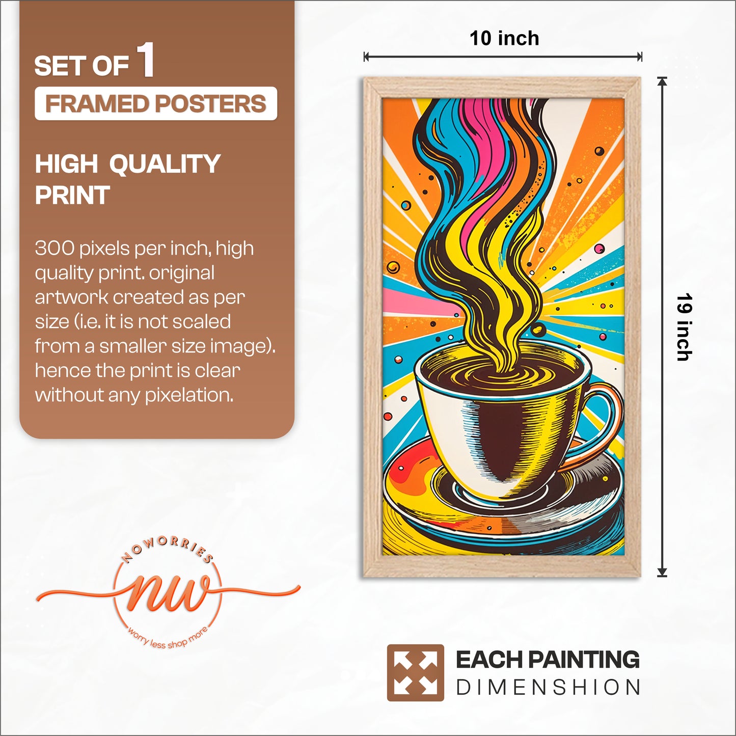 Vibrant Coffee Art Poster