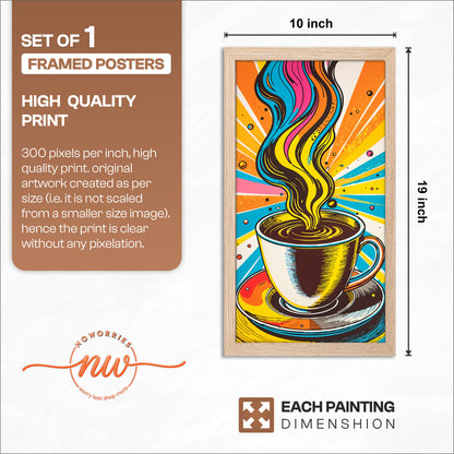 Vibrant Coffee Art Poster