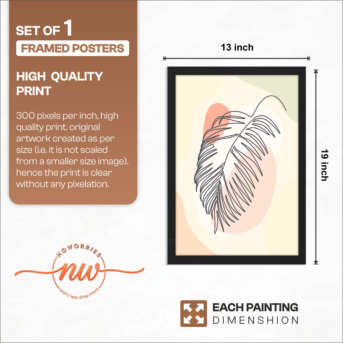 Minimalist Palm Leaf Wall Frame