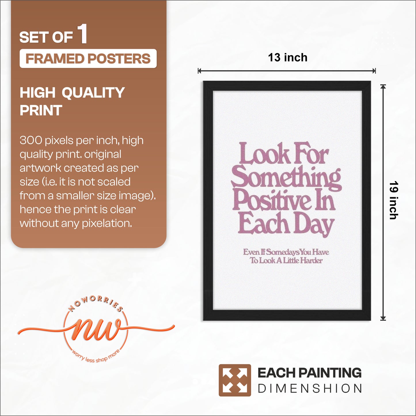 Look for Something Positive Quote Poster