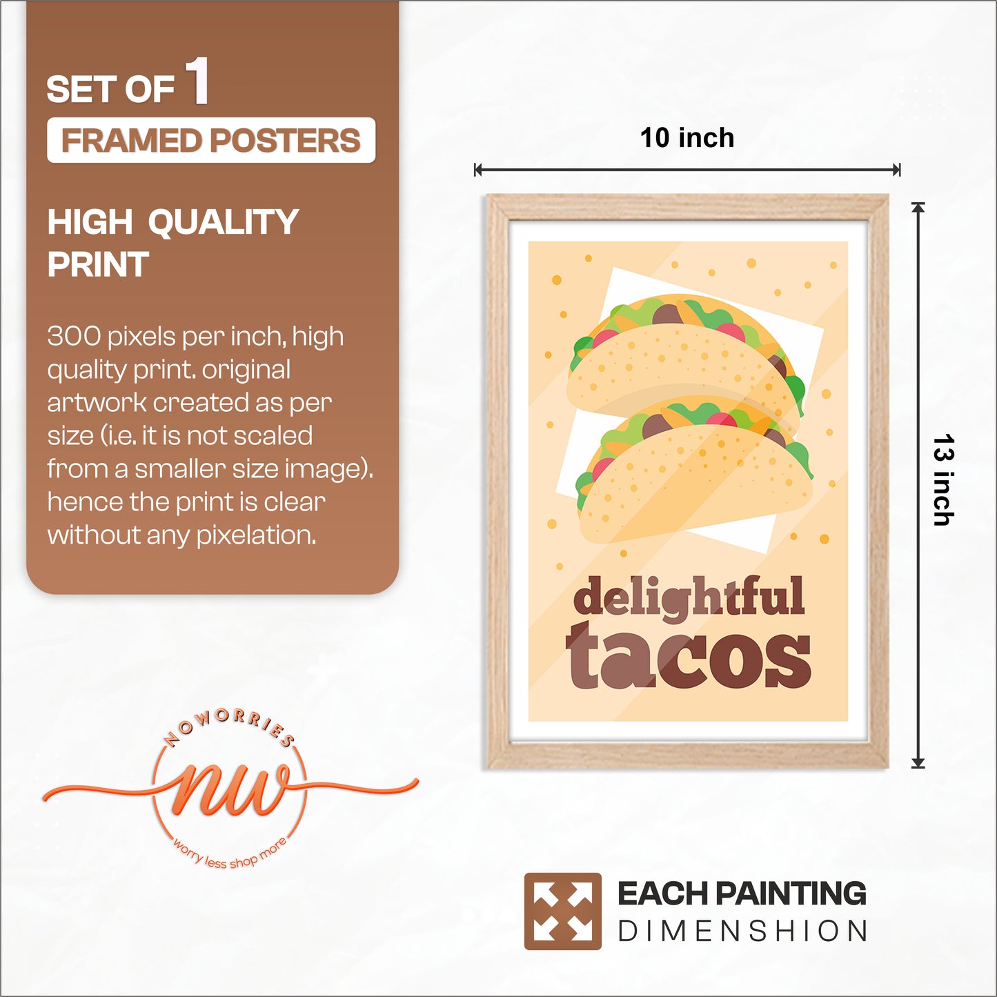 Tasty Tacos Wall Frame