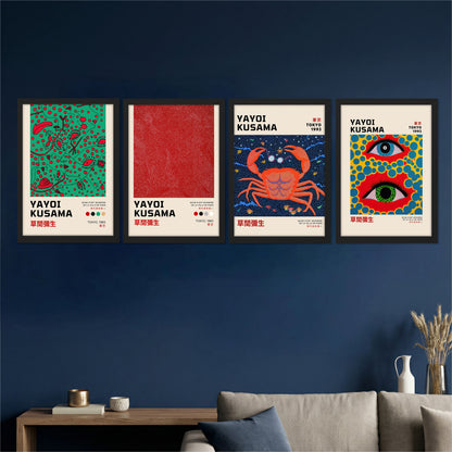 Kusama Inspired Art Print Set of 4