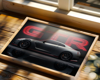 Nissan GT-R Neon Legacy Wall Frame
