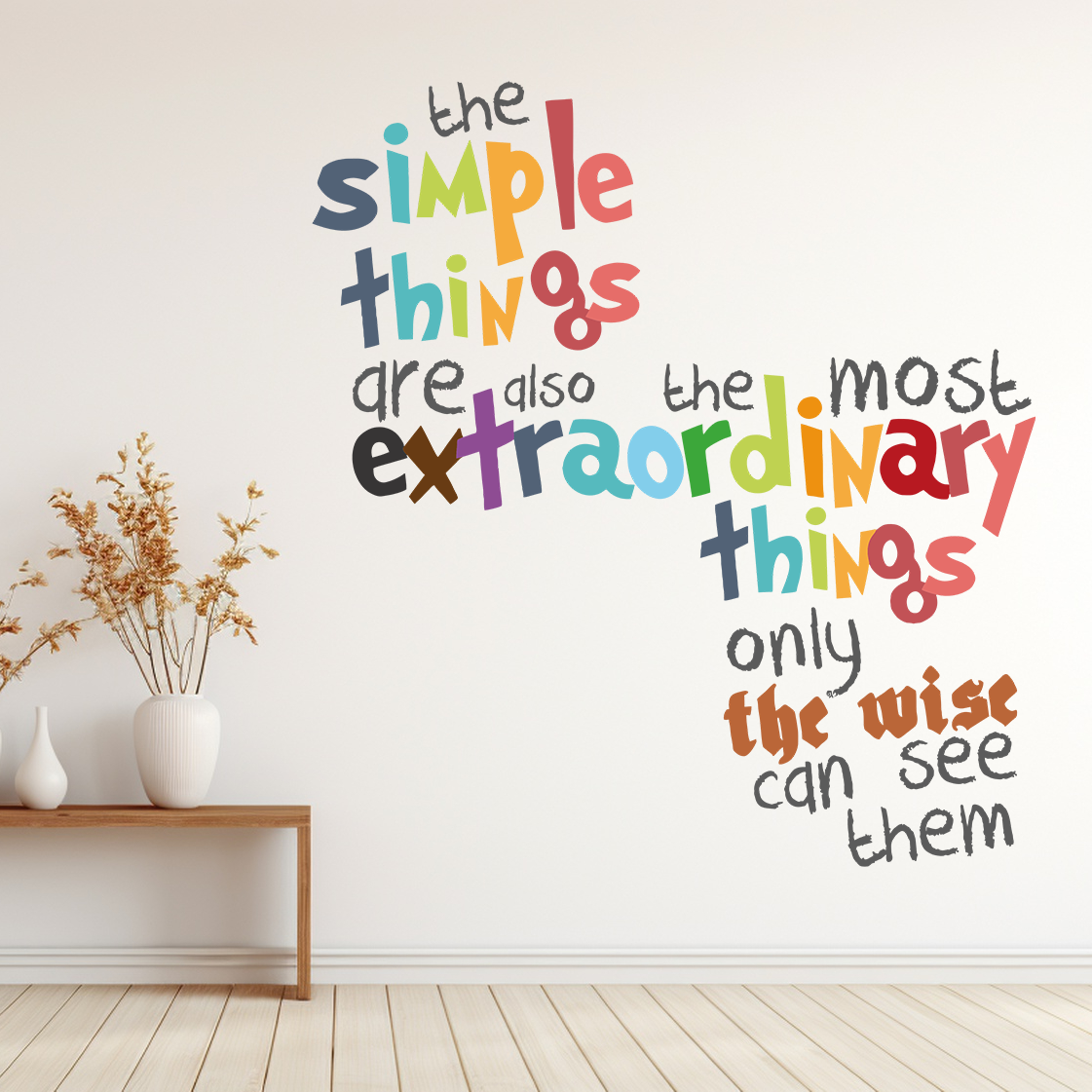 Colorful Simple Things Quote Wall Sticker