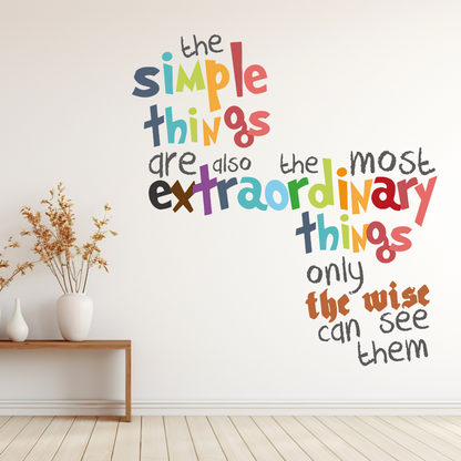 Colorful Simple Things Quote Wall Sticker