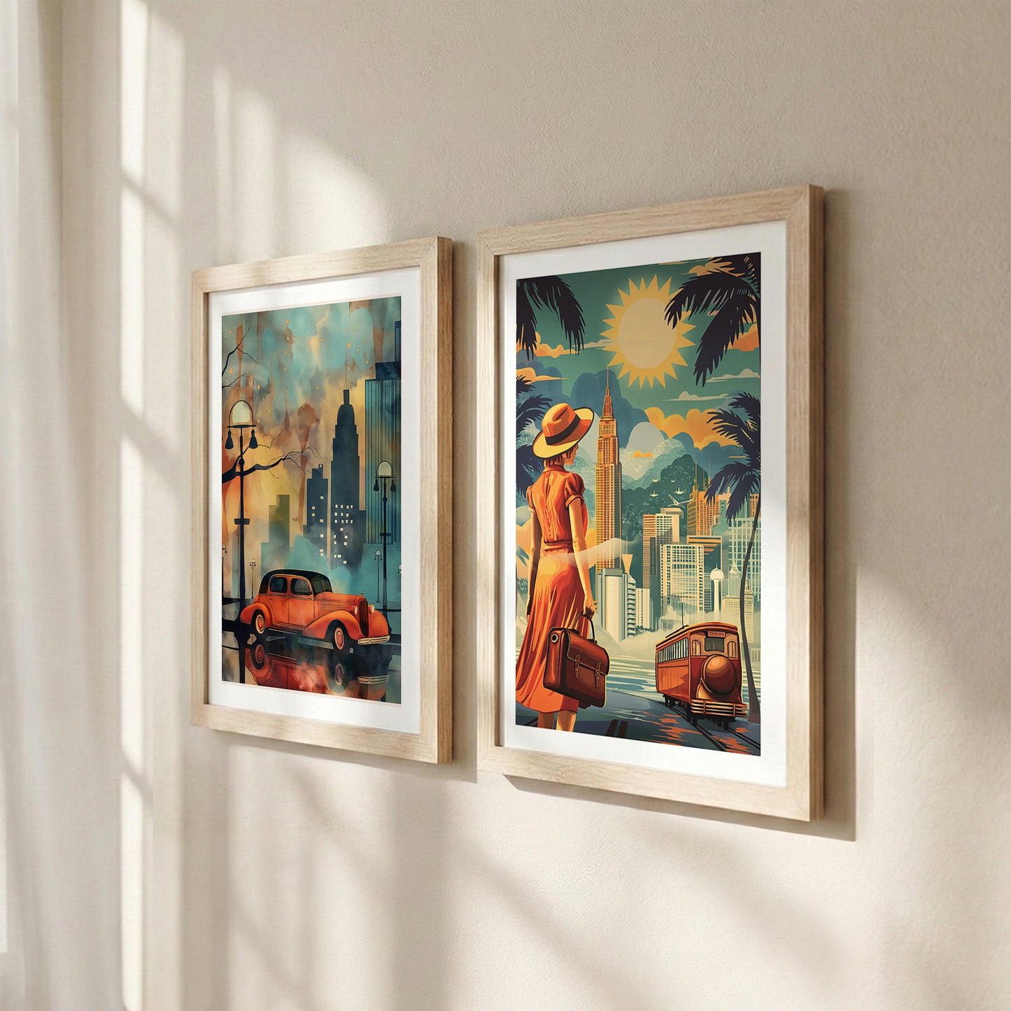 Vintage Travel Wall Art Set