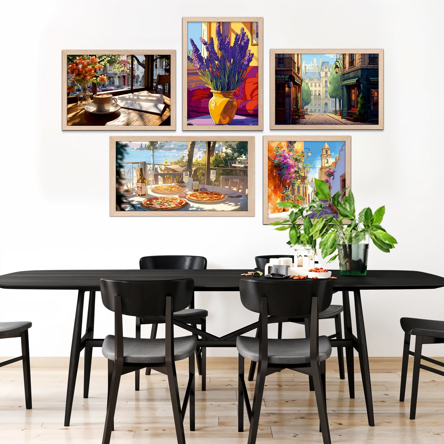 Coastal Cafe Vibes Wall Frame Set