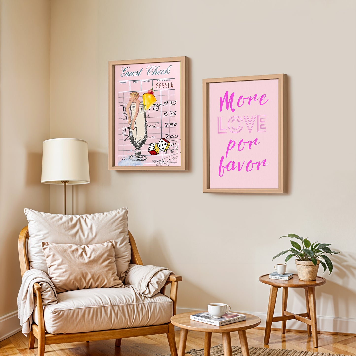 Pink Pop Wall Art Set