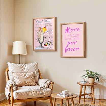 Pink Pop Wall Art Set